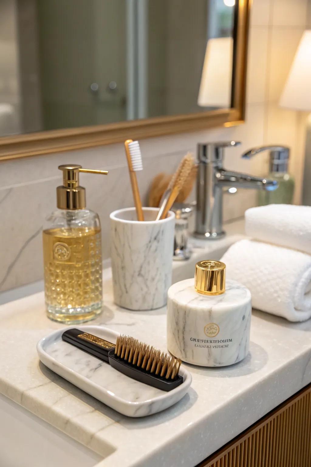 Lavish containers serving as functional decor.