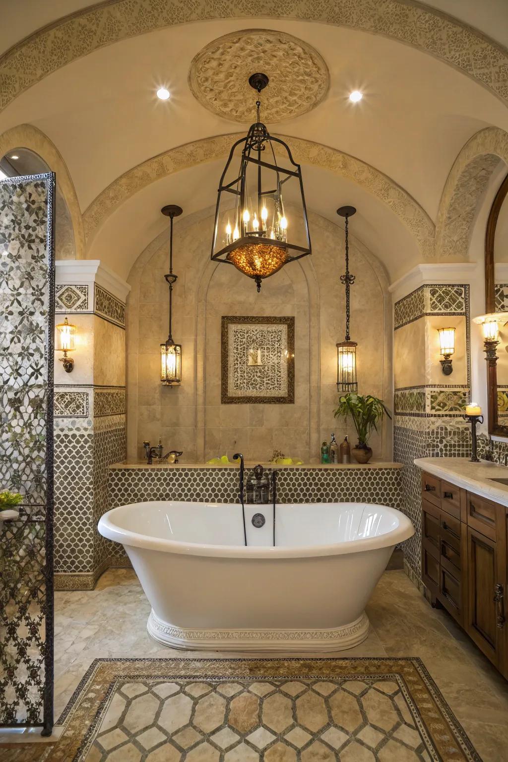 With strategic lighting, you can accentuate your square design.