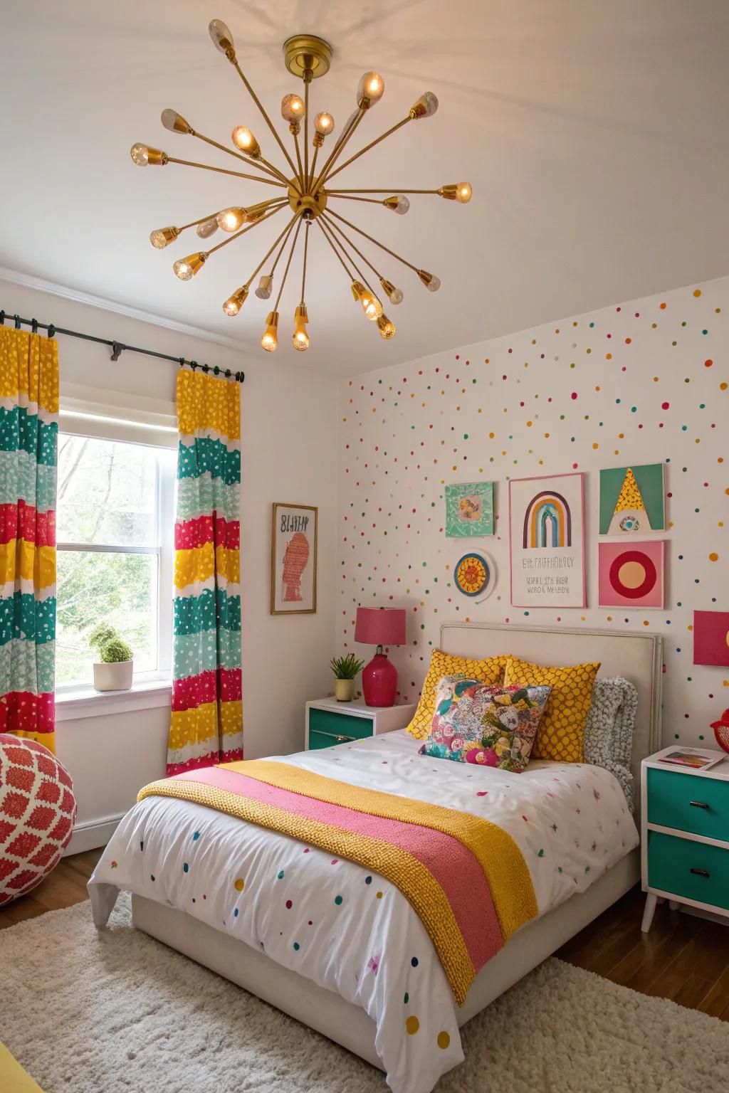 Add playfulness with a burst fixture.