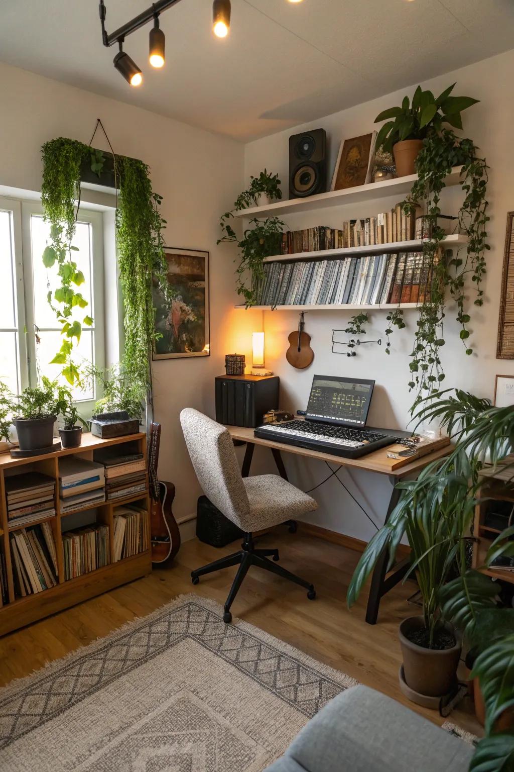 Indoor plants inject a breath of fresh air and inspiration into your music studio.