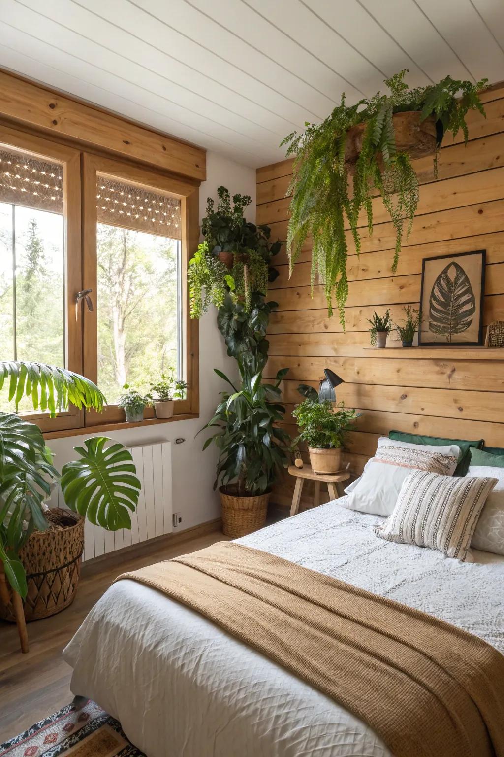 Natural elements can refresh your bedroom design.