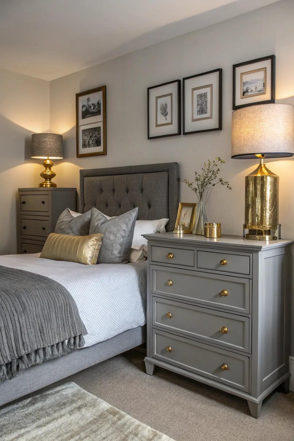 Metallic highlights adding a touch of glamour.