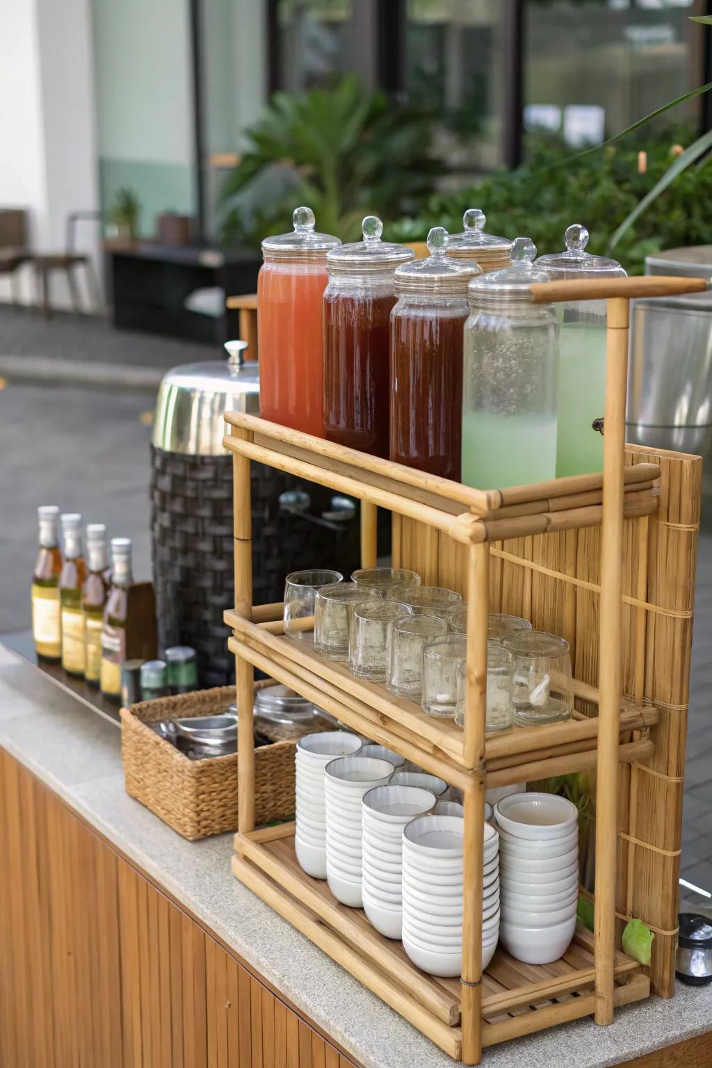 Go green with an eco-friendly beverage setup.