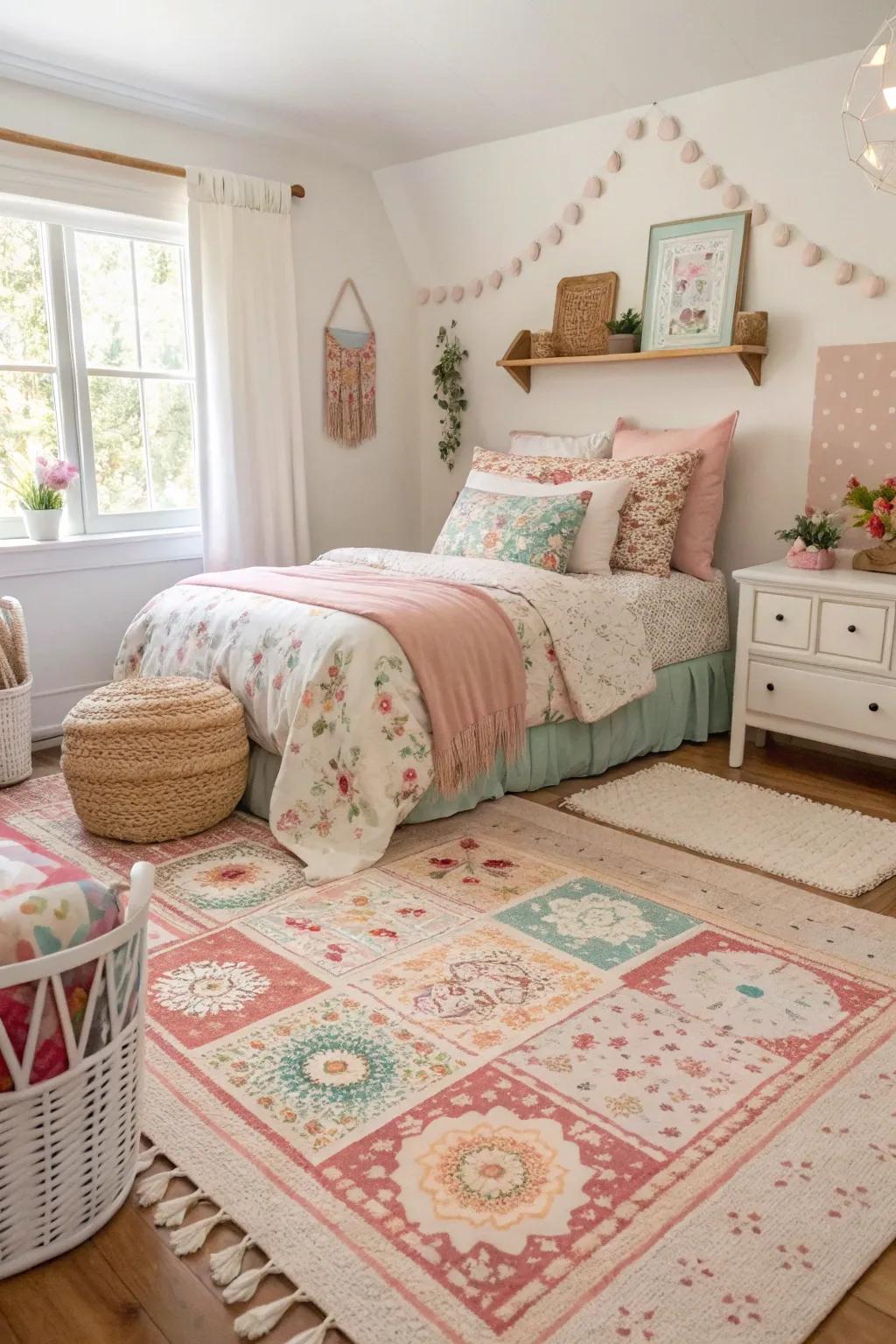 A mix of textures that injects warmth and depth into the room.