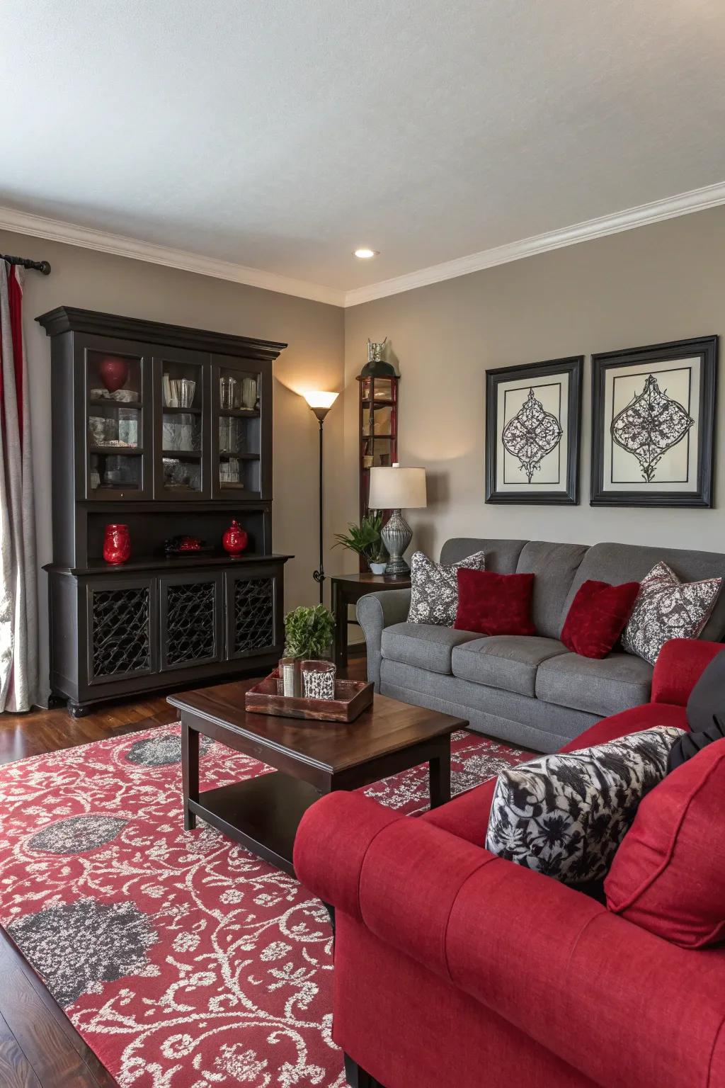 Neutrals equalize and intensify brave shades.