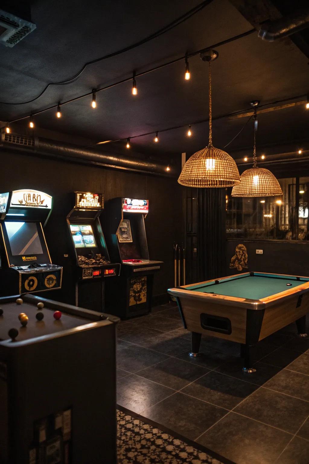 Background radiance creates a welcoming and flexible gaming environment.