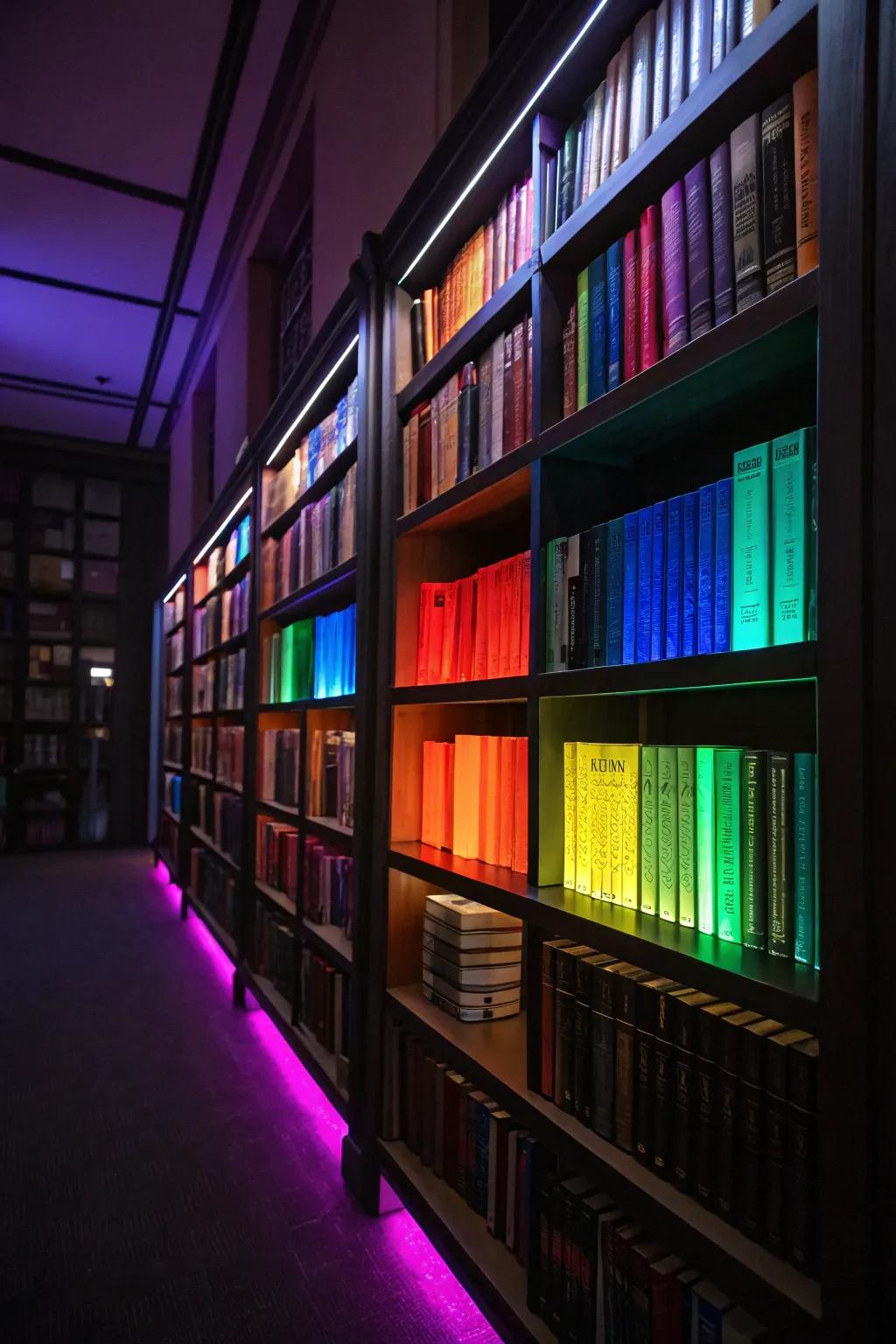 Change ordinary shelves with a touch of shining paint.