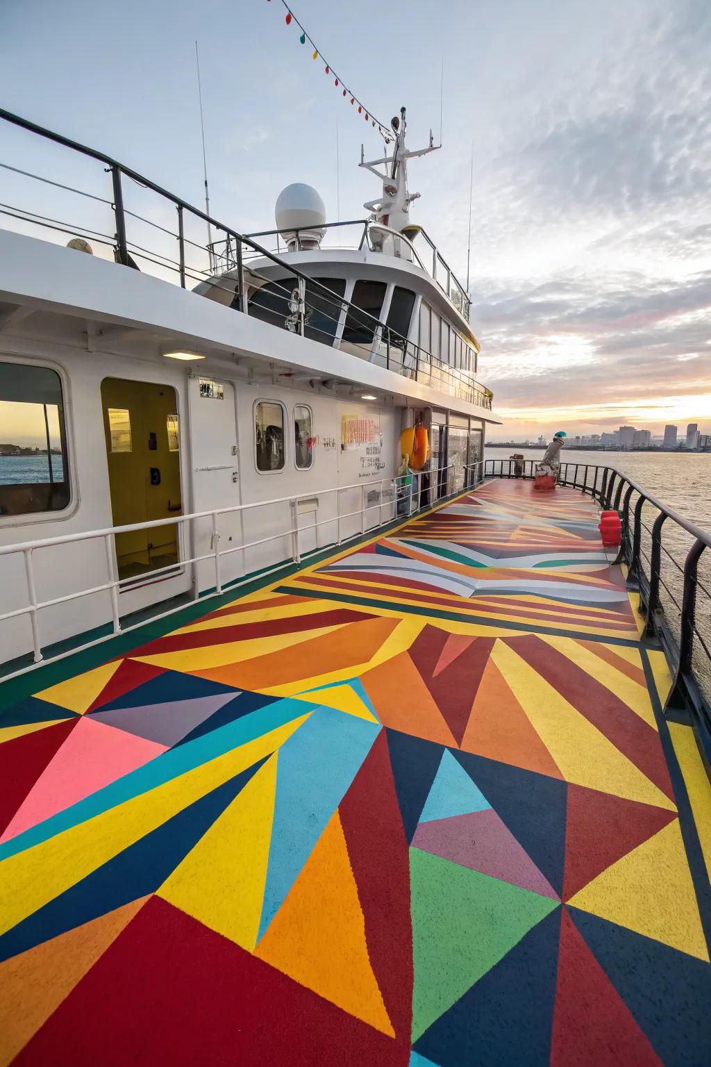 Geometric motifs impart a modern inflection.
