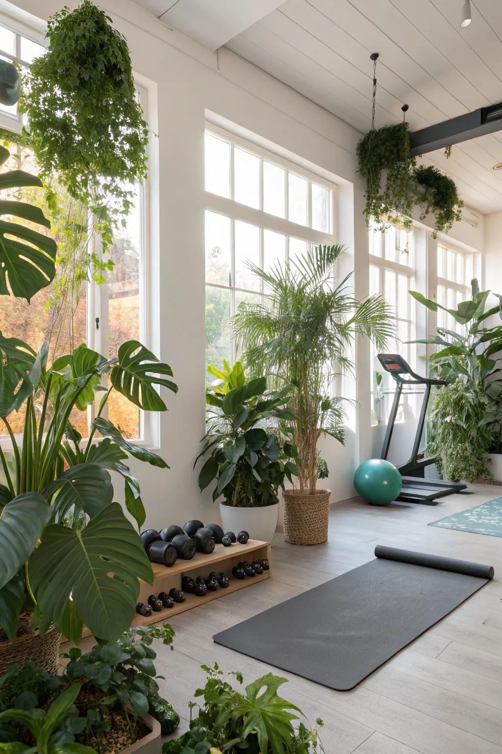 Interior flora introduces vitality and freshness to the zone.