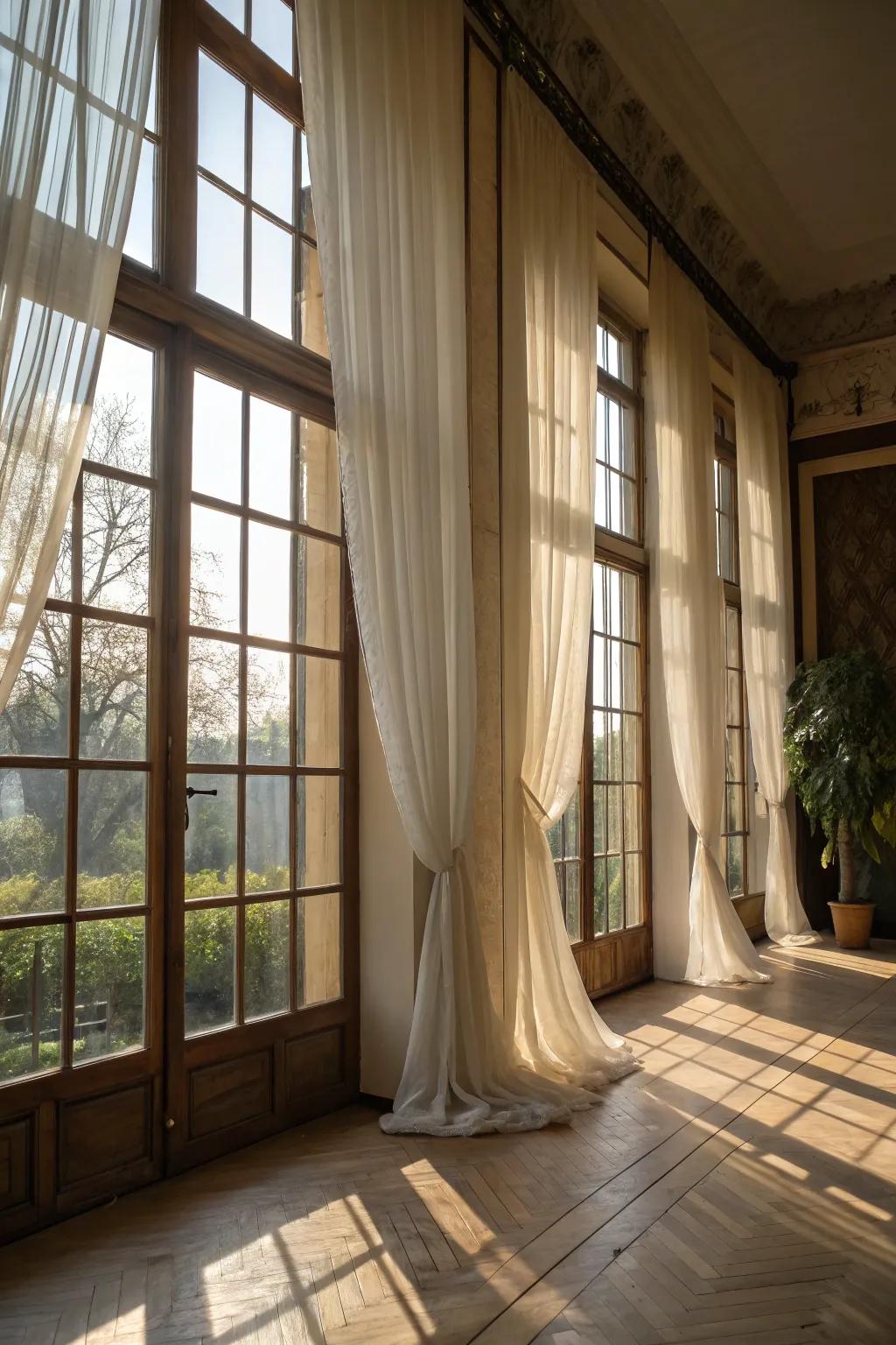 An open, airy space brimming with natural light.