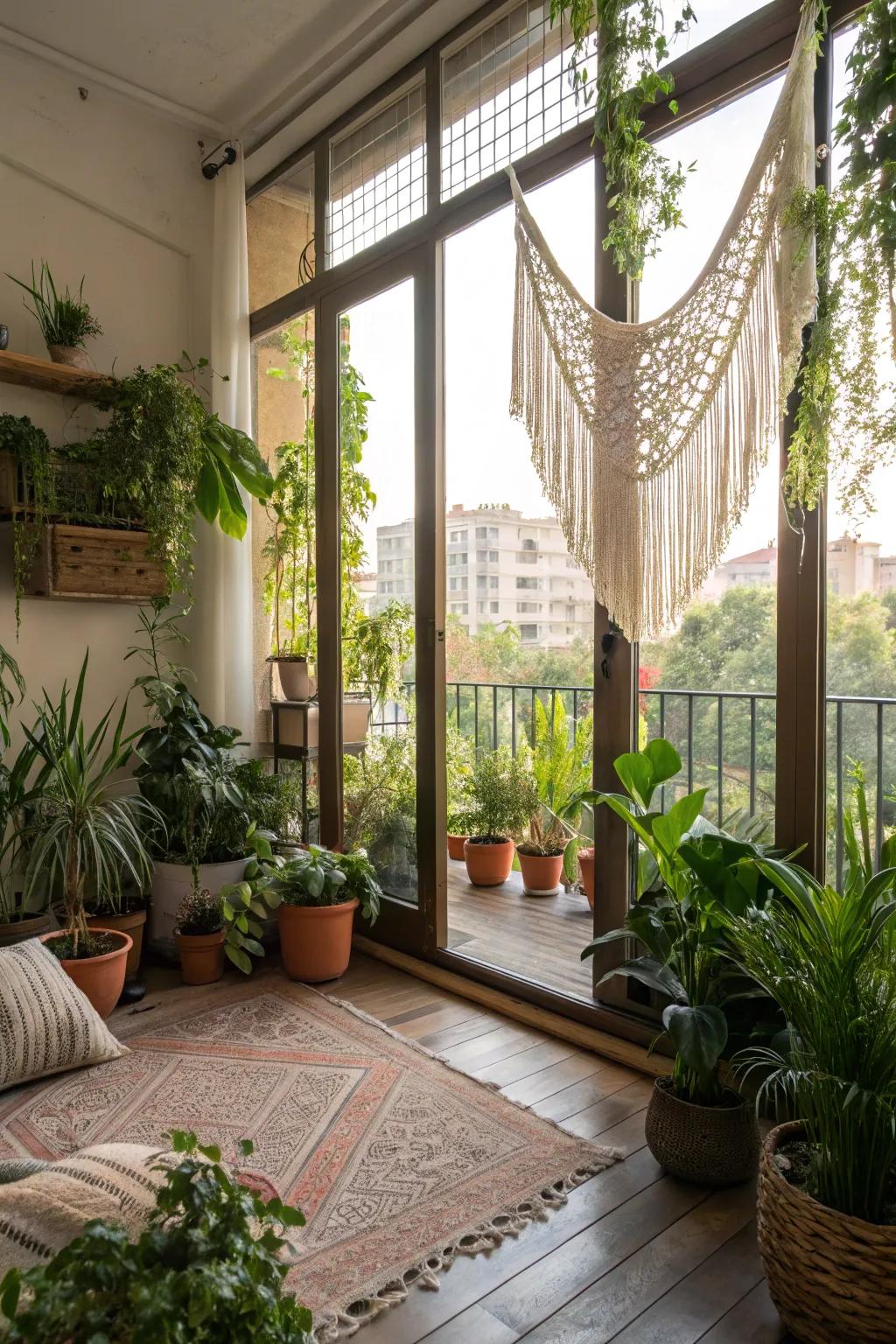 A seamless interior-exterior continuum links the plant space with nature.