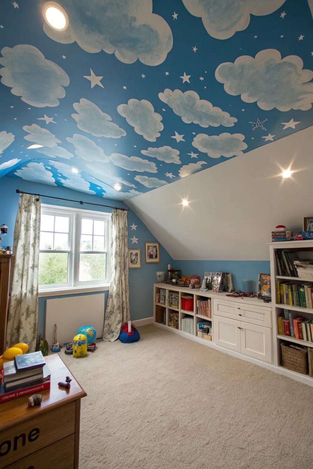 Look up for inspiration with an artistic ceiling.