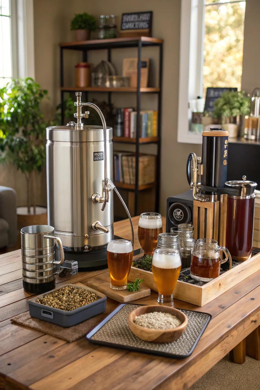 In-house brewing station for the adventurous attendee.