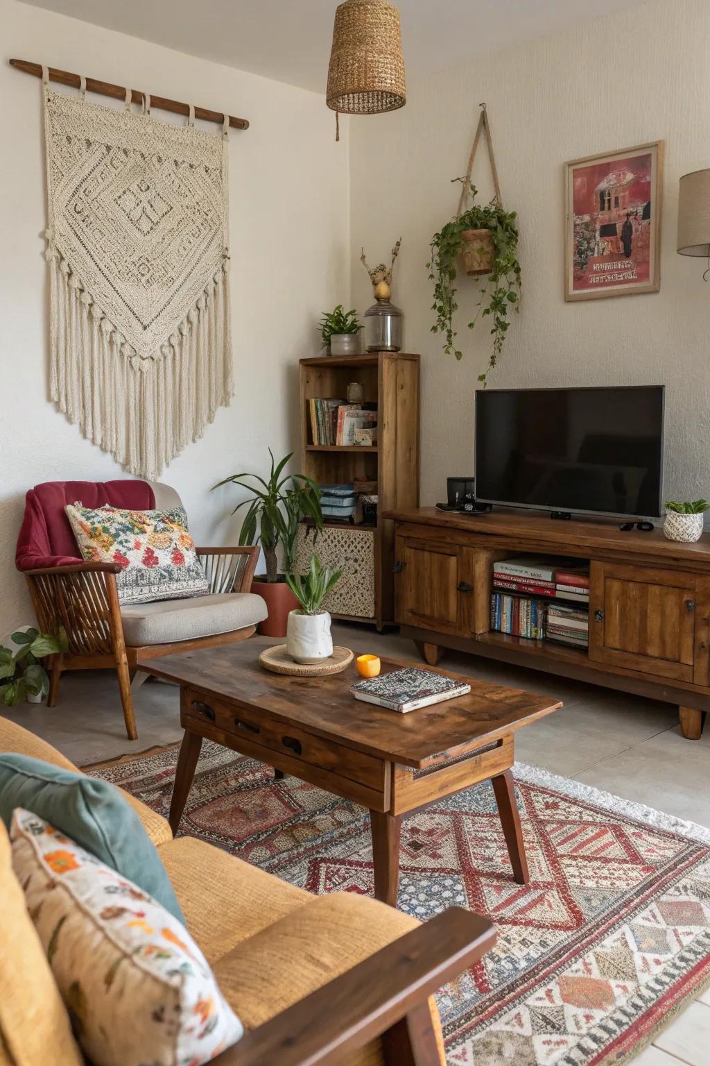 DIY and upcycling can bring a special charm to your living room.