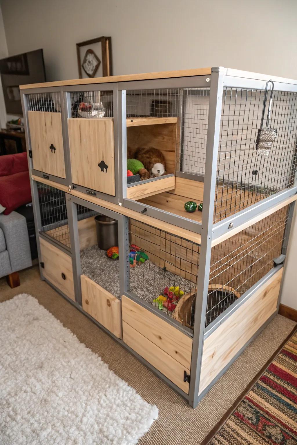 A modular design permits a versatile and adaptable configuration.