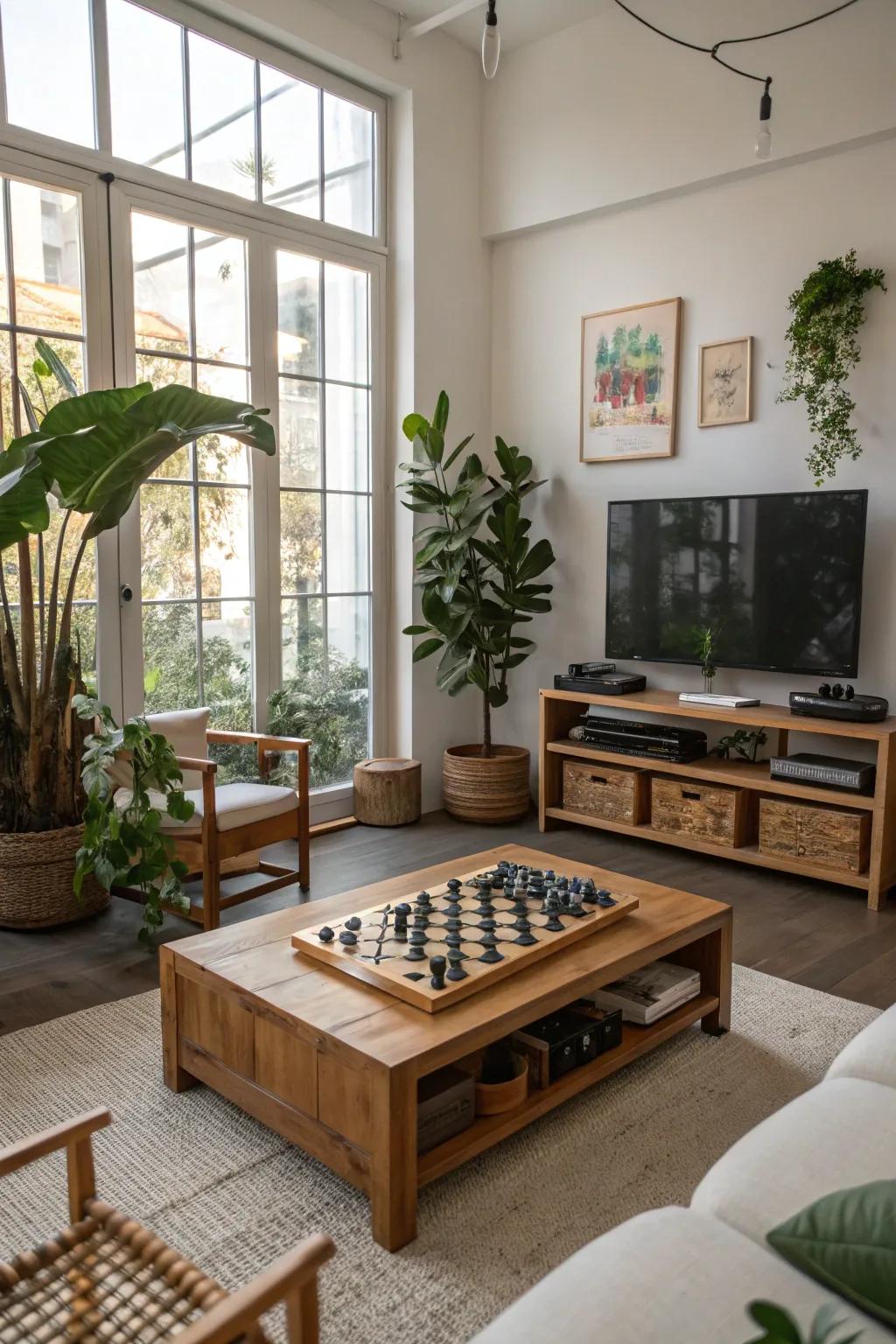 Minimalist touches accentuate the innate splendor of your game room.
