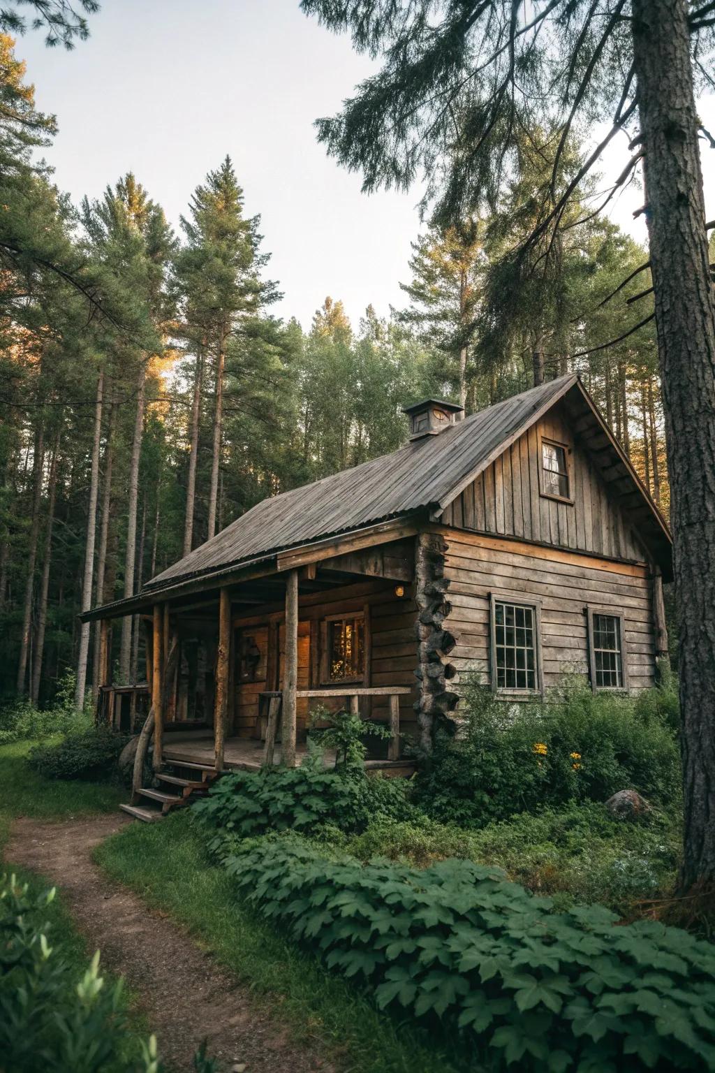 Renewable elements introduce splendor and eco-friendliness.