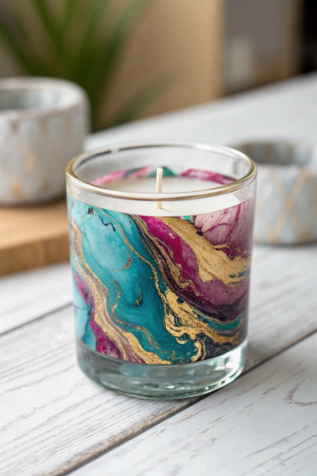 Reimagine your candle containers into vibrant masterpieces through the enchantment of spirits-based tints—where simplicity converges with artisanal flair.