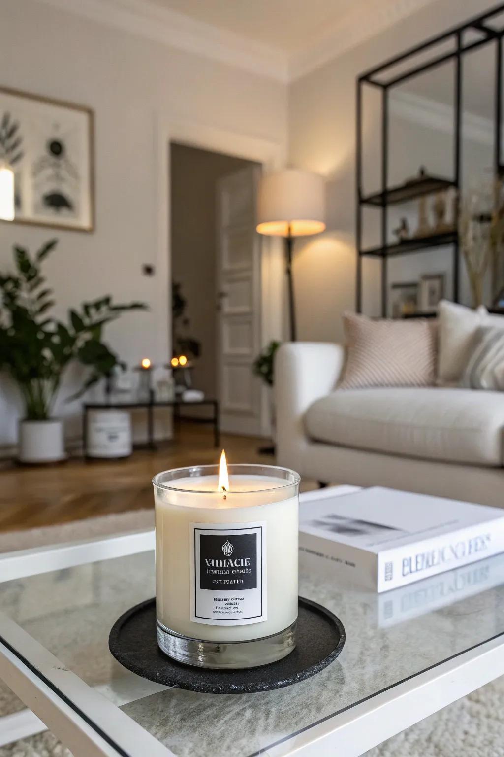 Single shade candle stickers for a streamlined, contemporary atmosphere.