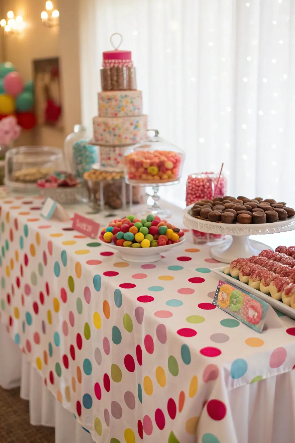 A custom-painted tablecloth offers a distinctive and cost-effective supplement.