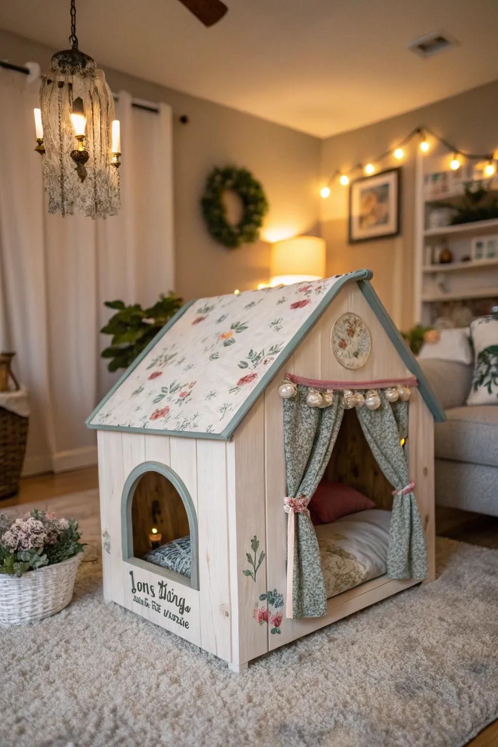 Personalize your kennel with paint and material for a personal touch.