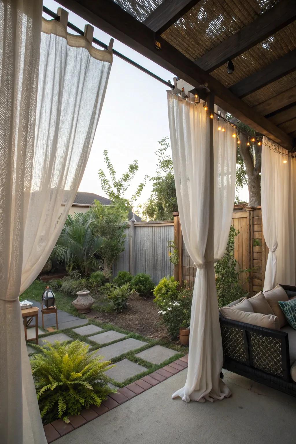Drapes are a versatile and budget-friendly privacy solution.