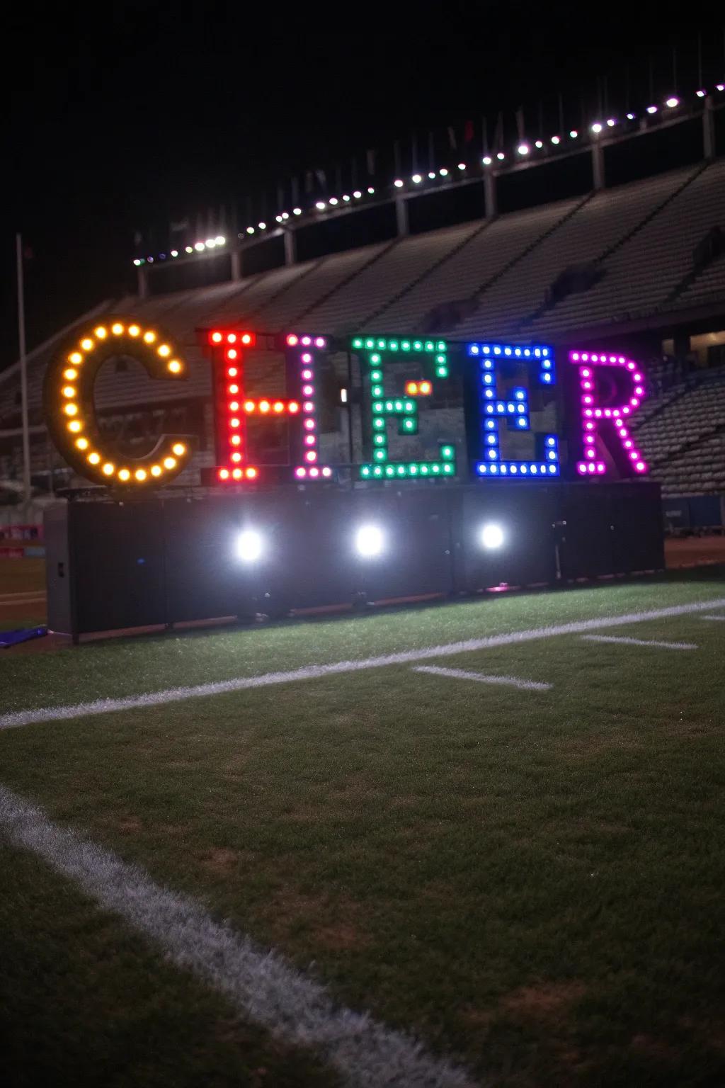 LED lights highlight inventiveness and excitement.