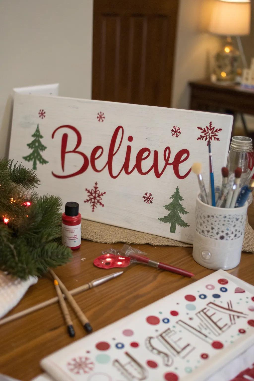 Fashion a personalized refinement with a DIY Christmas notice.