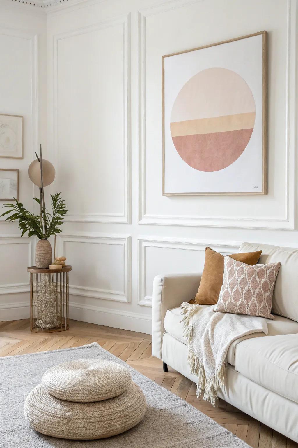 Achieve serenity through simple circle artwork.