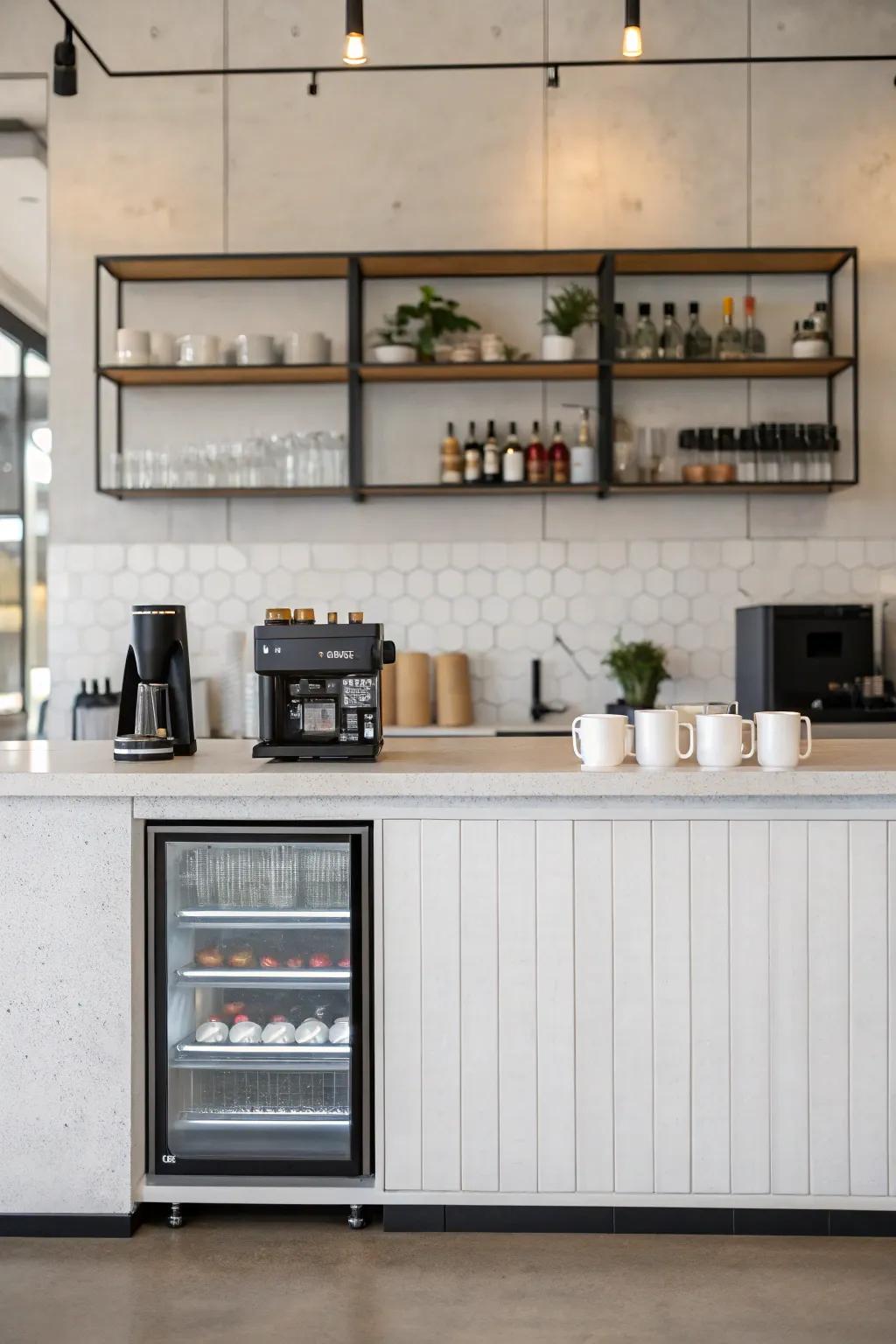 A minimalist coffee station with a focus on elegance.