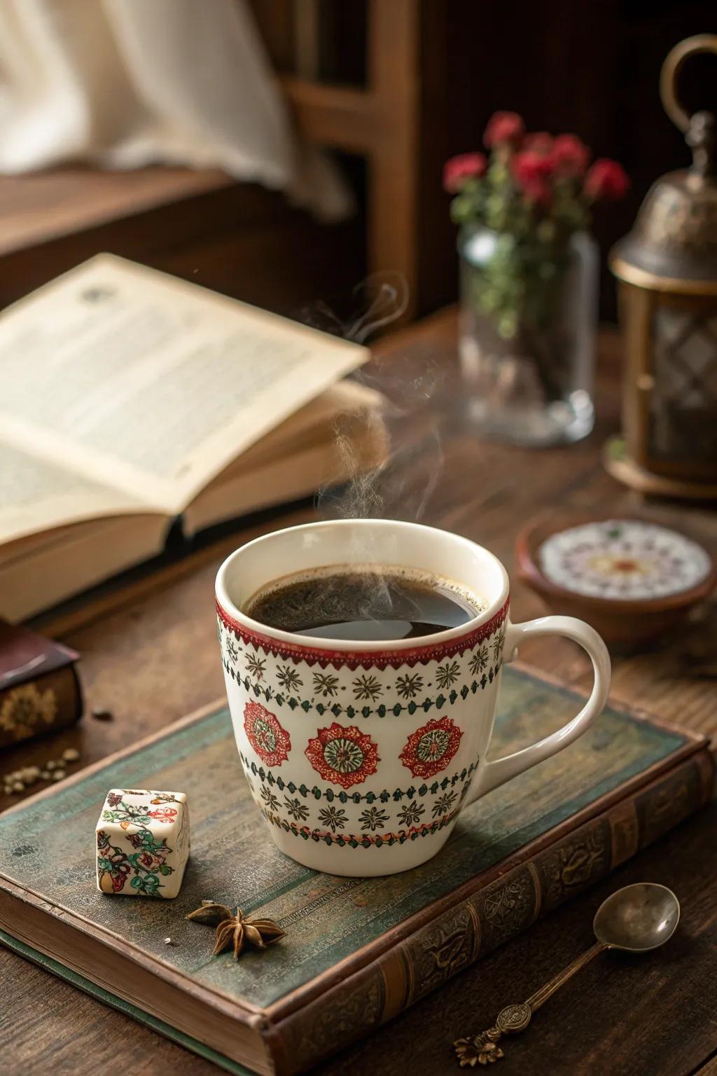 Step back in time using coffee cups that spark vintage charm and nostalgia.