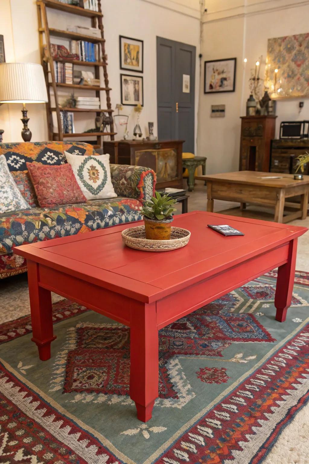 Brave shades make your coffee table a standout piece.
