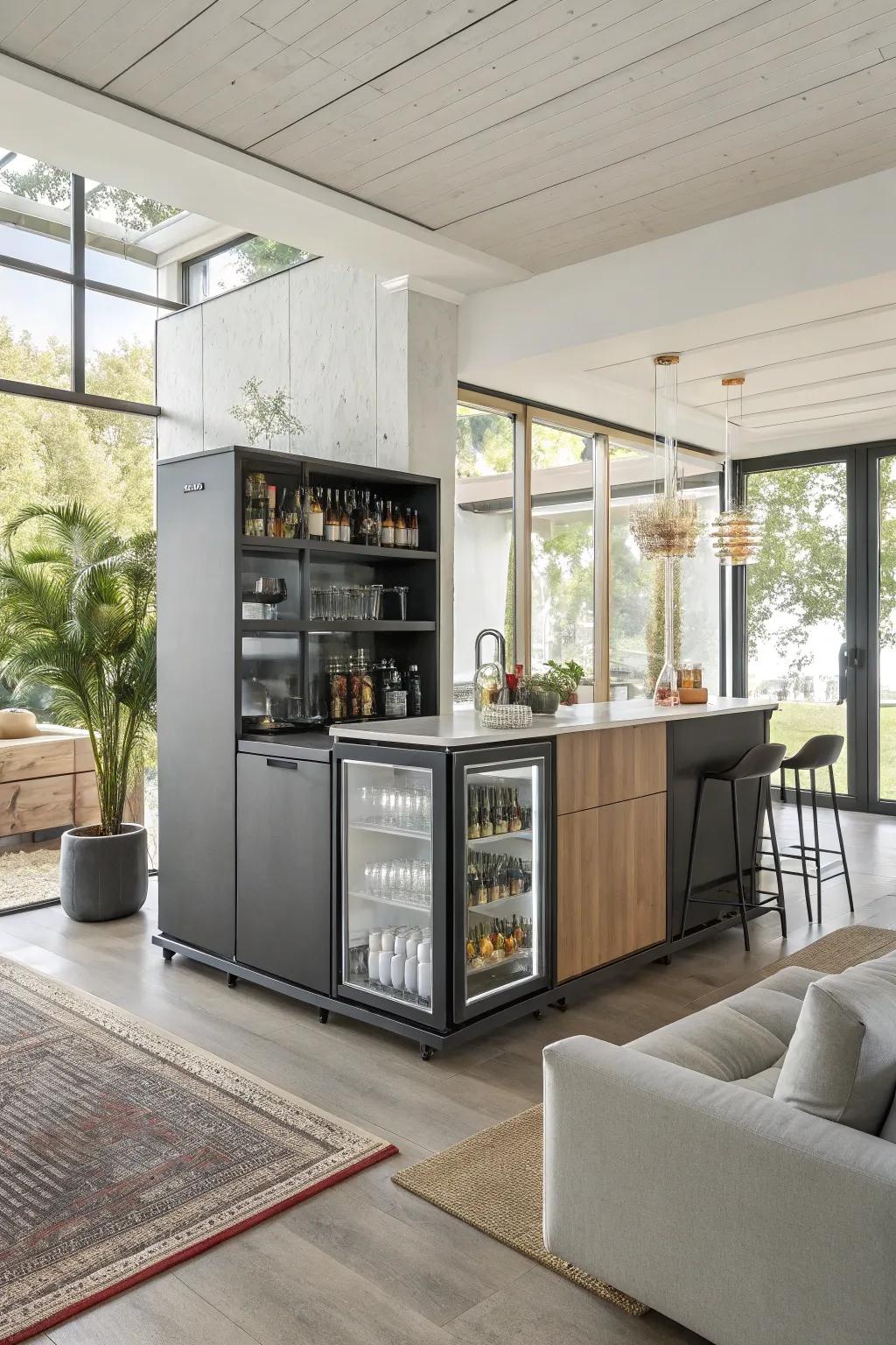 Modular designs offer flexibility and style.