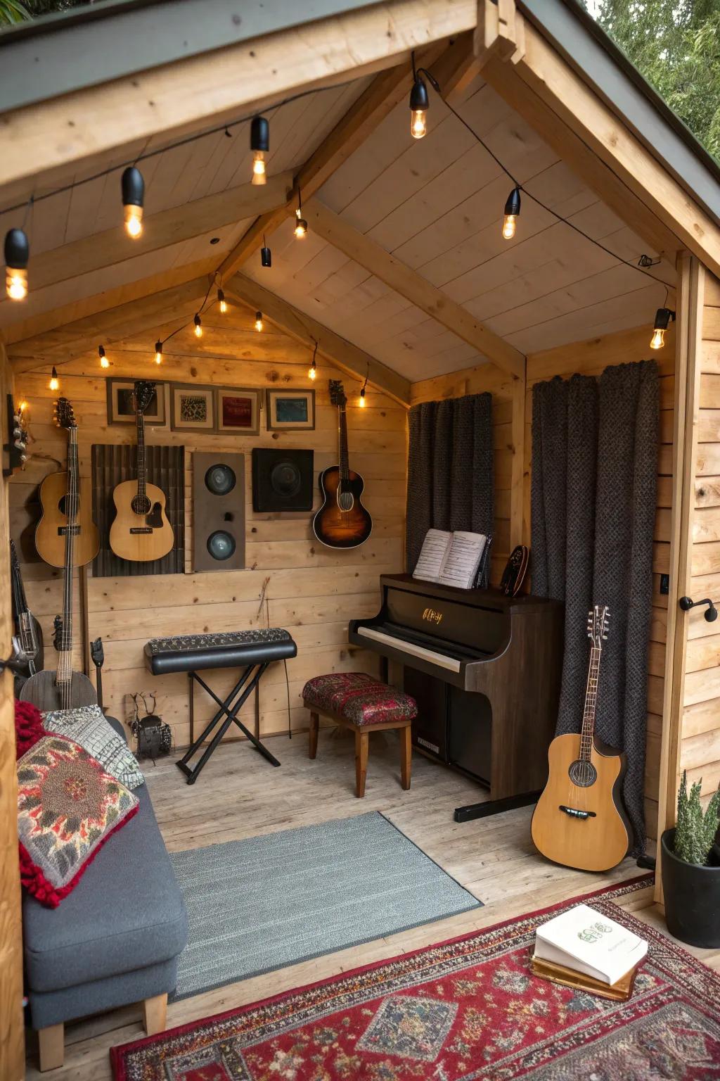 A music studio haven for musicians.