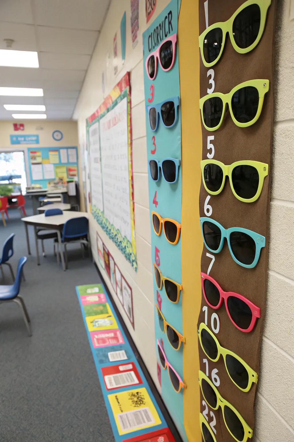Shades countdown bringing cool vibes to the classroom.