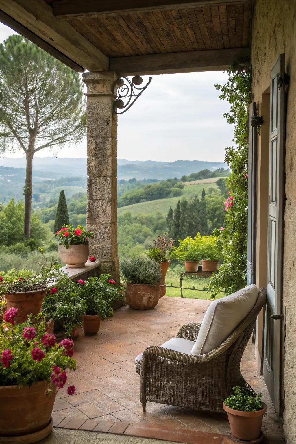 A spacious layout permits your porch to seamlessly integrate with nature.