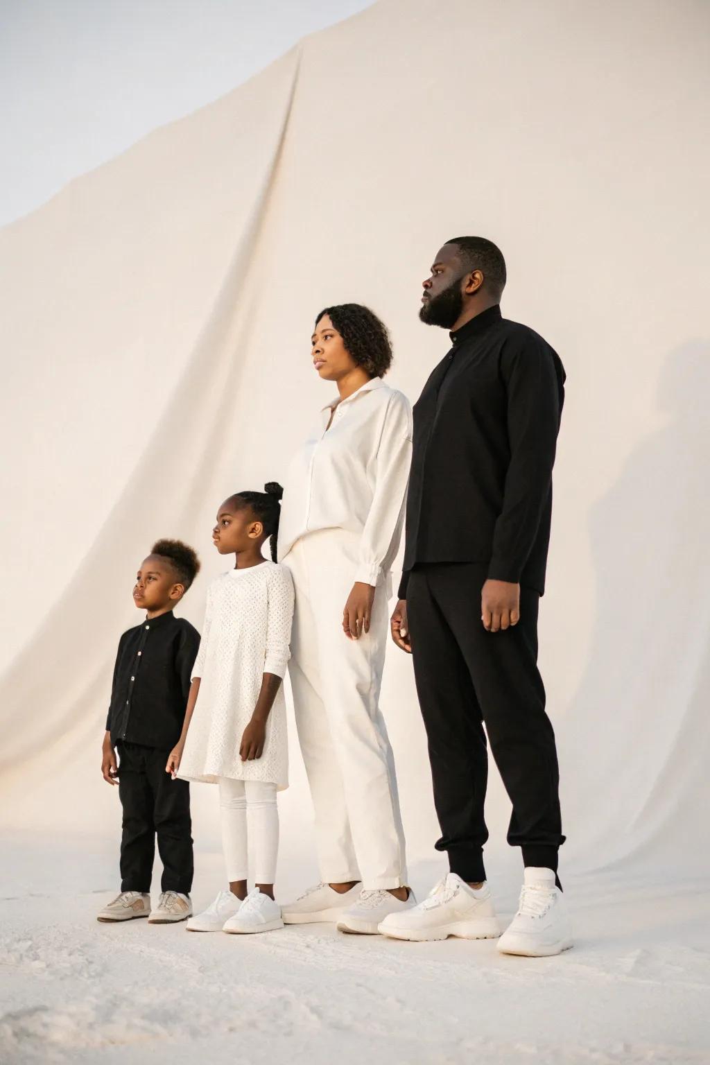 Minimalism ensures that the family's unique essence remains in focus.