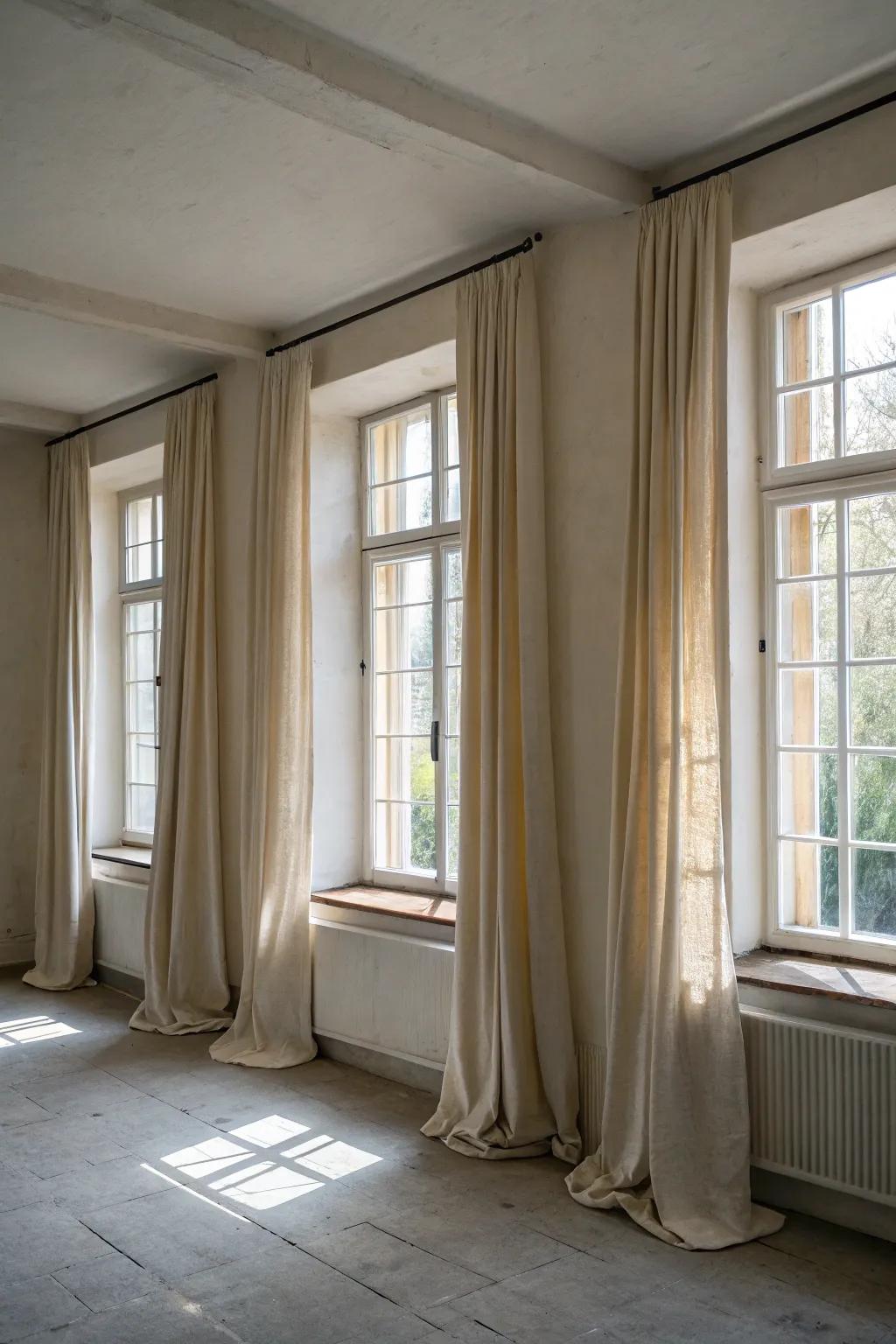 Linen coverings provide an organic and eco-friendly aesthetic.