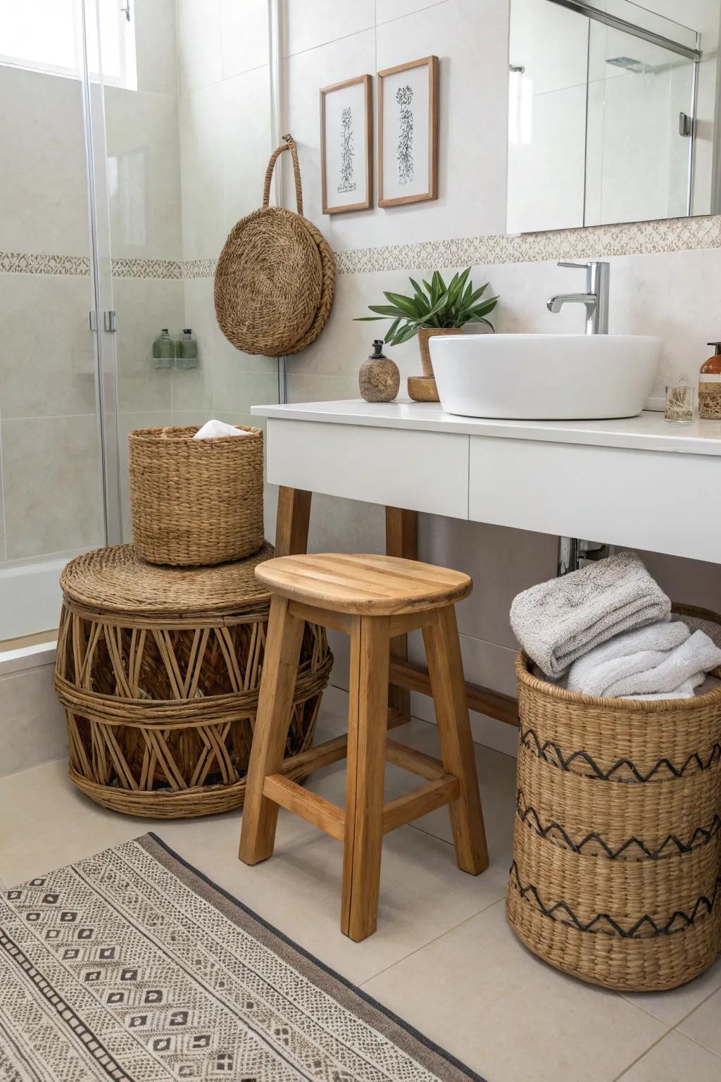 Decorative accessories infuse a personal and charming touch into your bathroom.