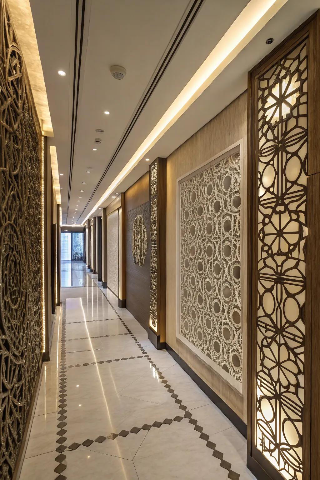 Dimensional borders add impression and interest to your decor.