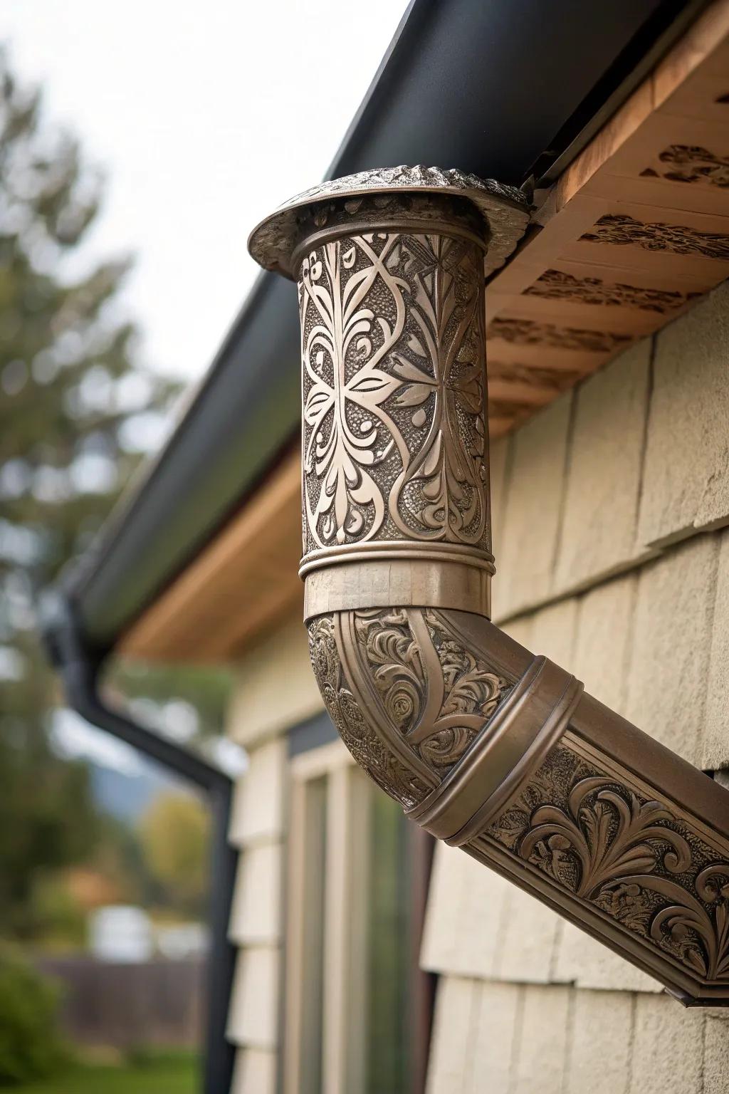 Imaginative additions transform downspouts into design statements.