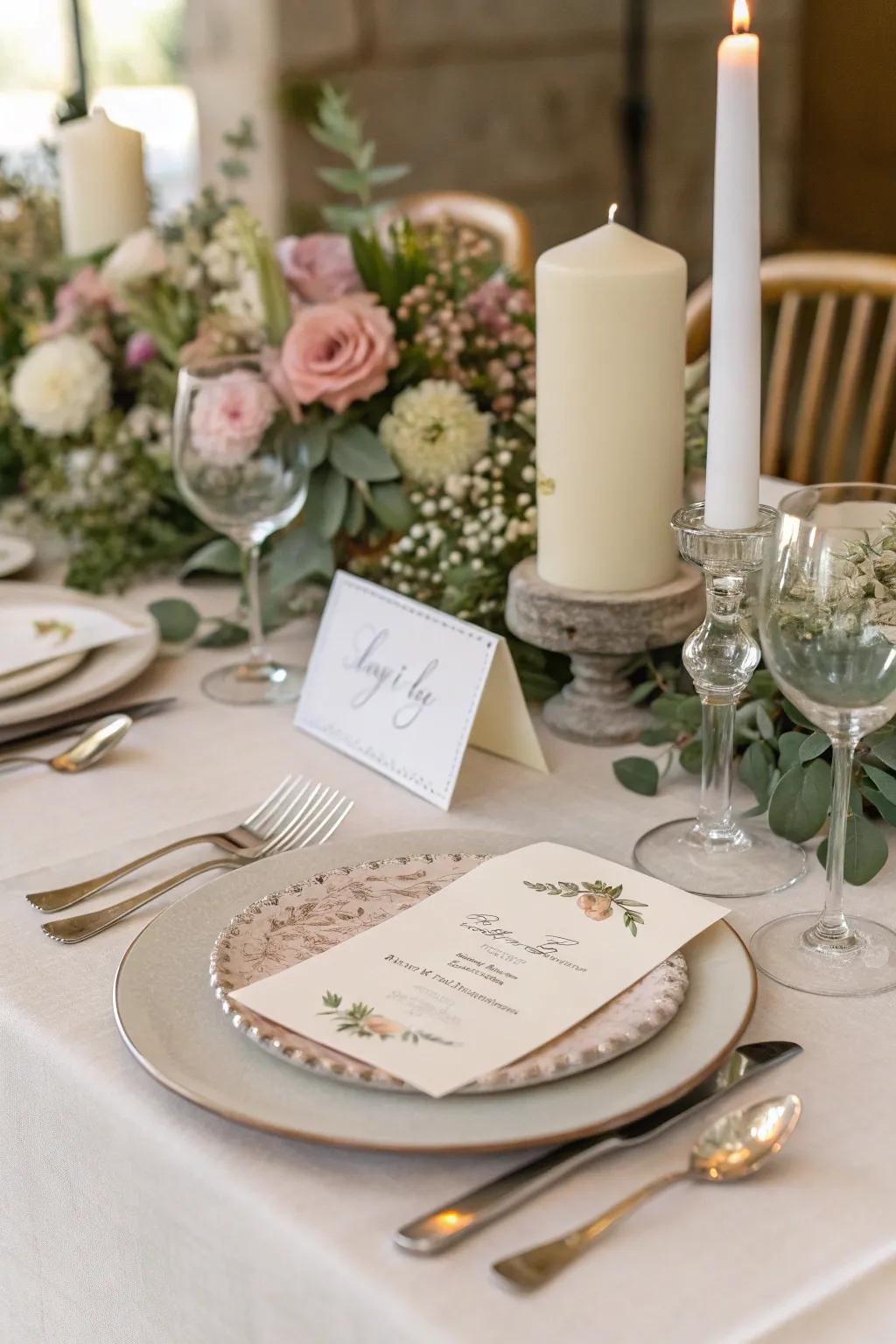 Achieve seamless integration of place cards with your table's aesthetic.
