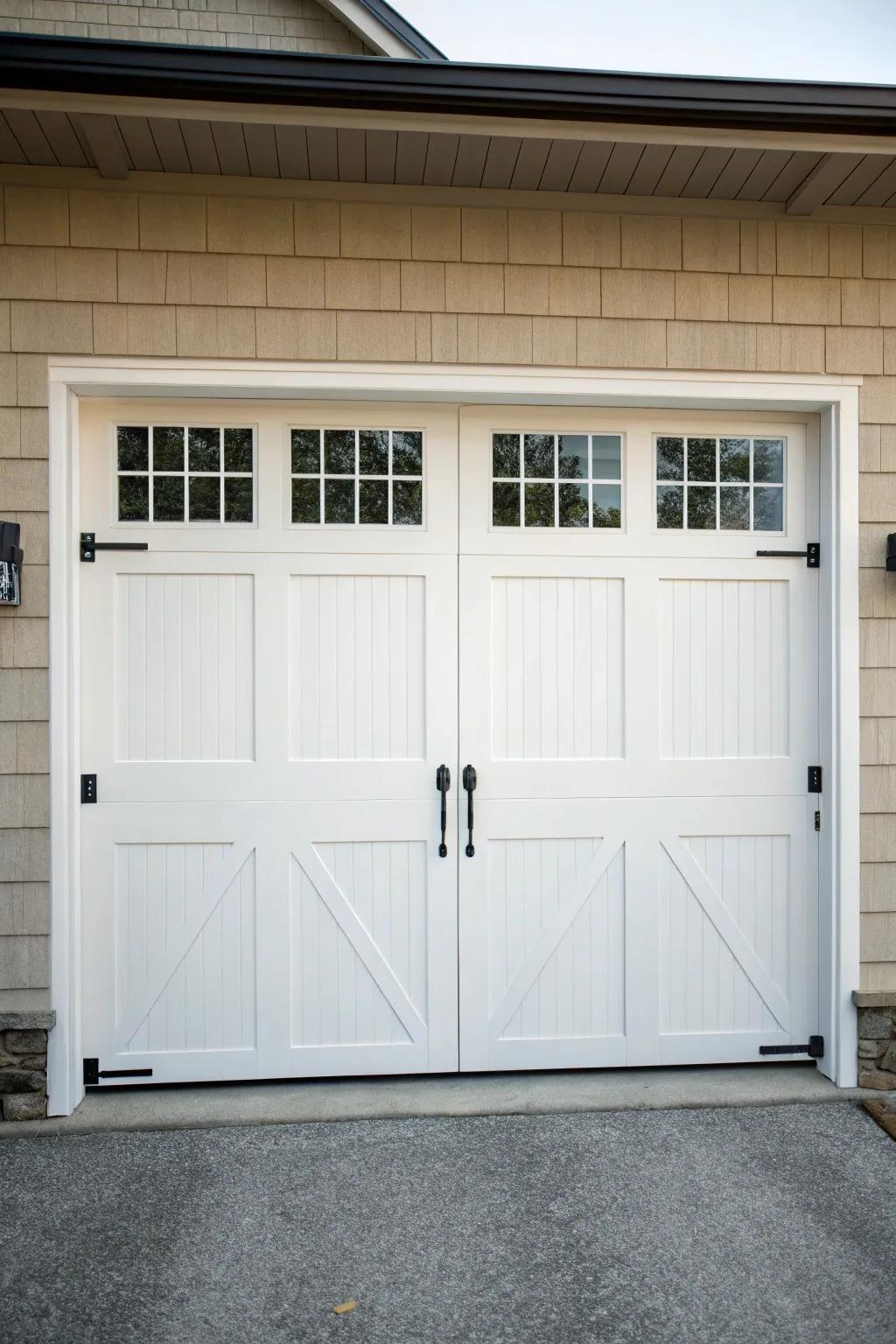 Split panels for a structured, balanced look.