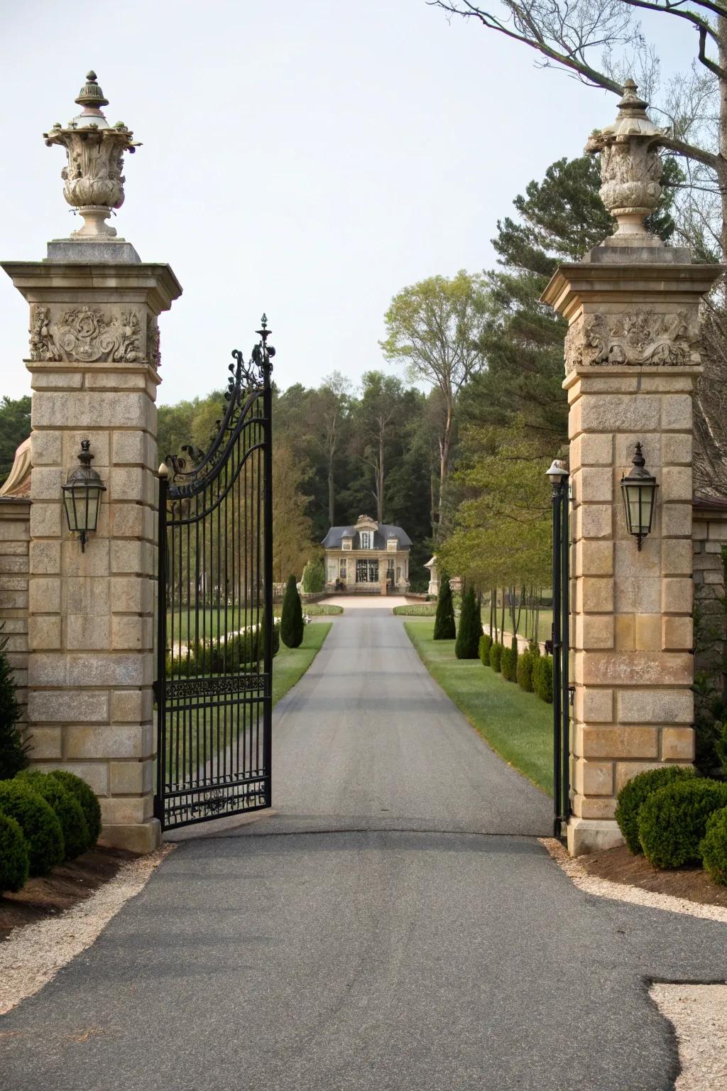Entry doors add security and a touch of grandeur.