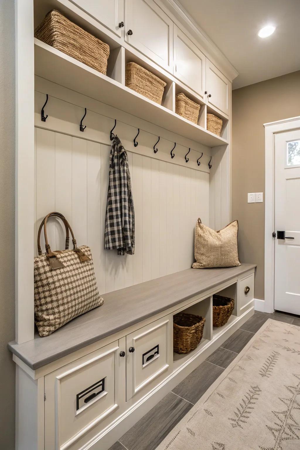 Calm colors make a space feel connected.