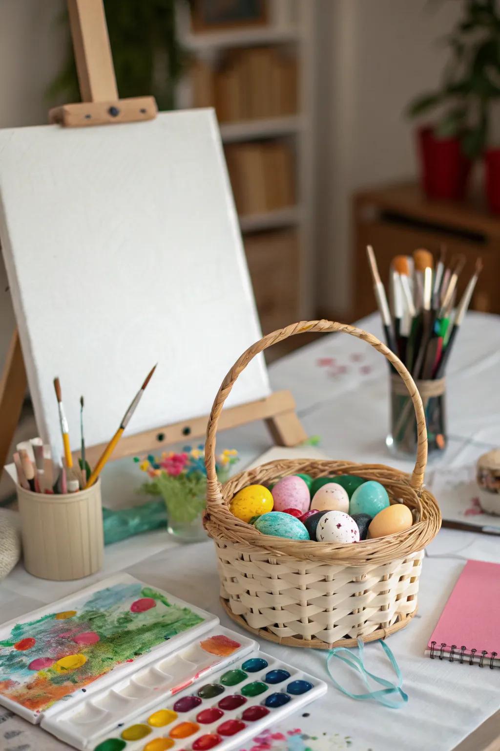 Ignite imagination with an artistic Easter basket.