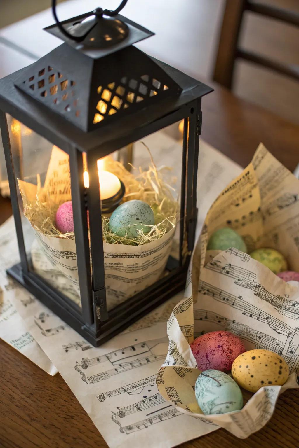 Classic paper music imparts a nostalgic alteration to lanterns.