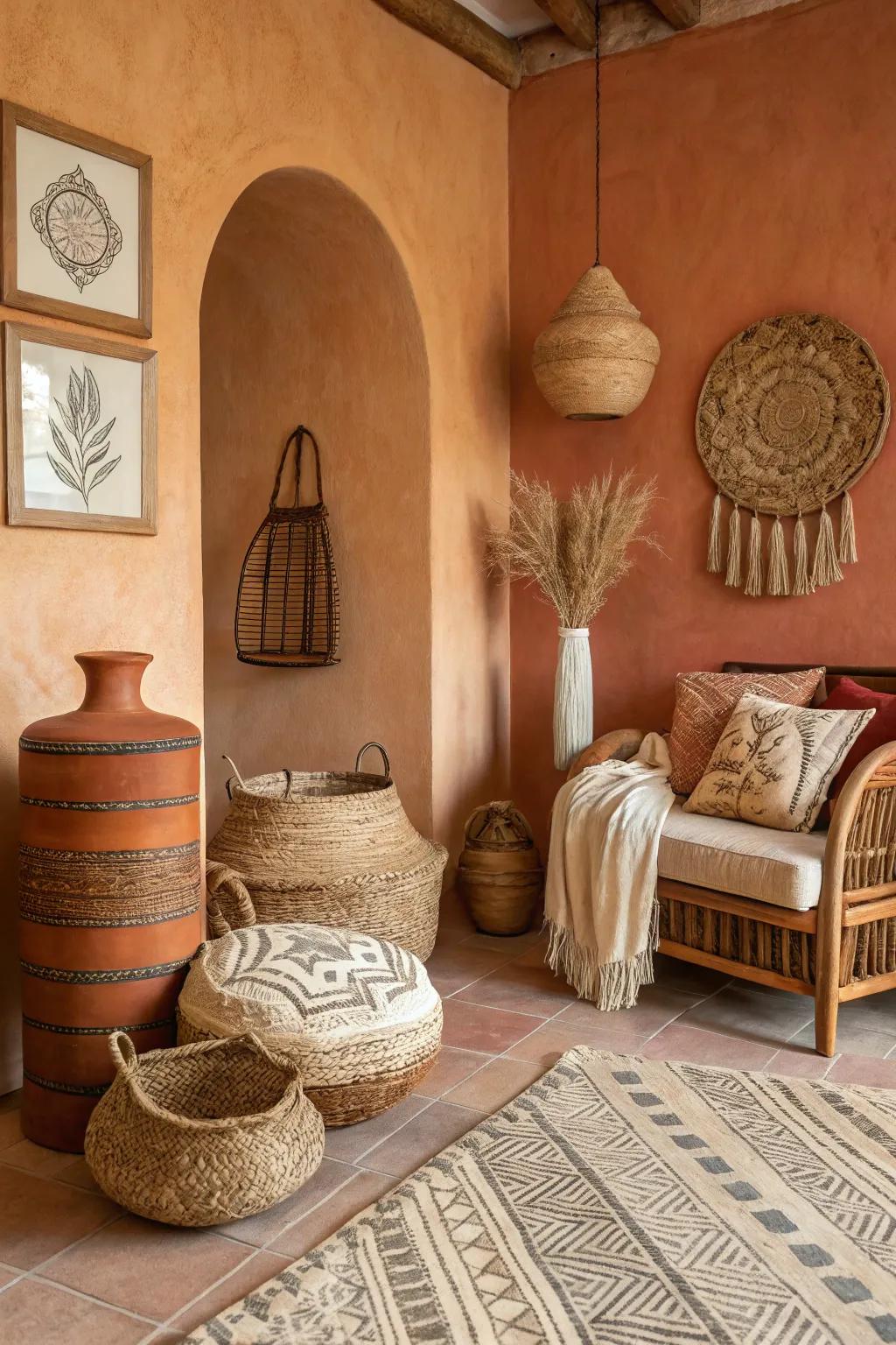 Desert-themed colors introduce a natural feel and warmth to your space.