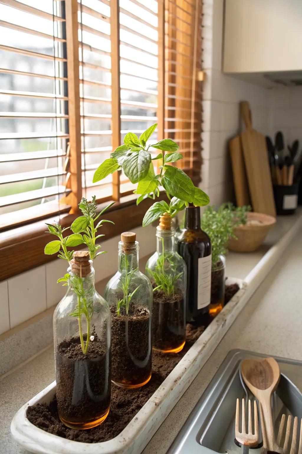 Bring verdancy indoors with container growing pots.