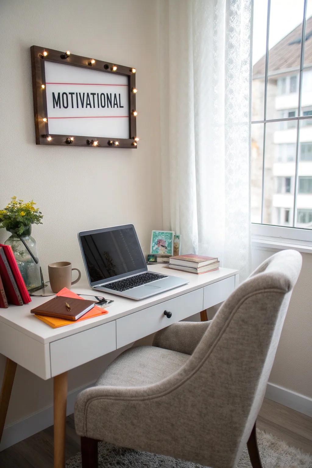 Uplifting markers can significantly enhance the motivation of your workspace.